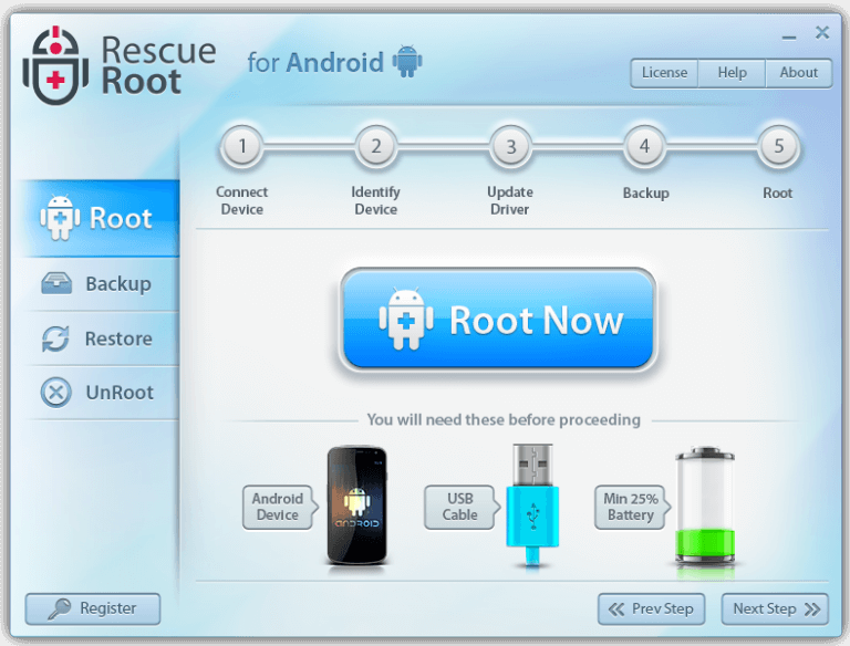 Migliori Software per Togliere il Root su Android - Rescue Root