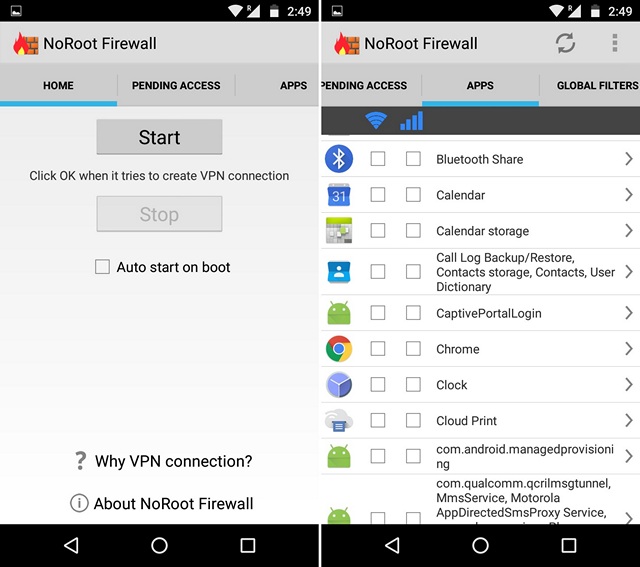 Come Bloccare l'Accesso ad Internet a Specifiche App su Android - NoRoot Firewall