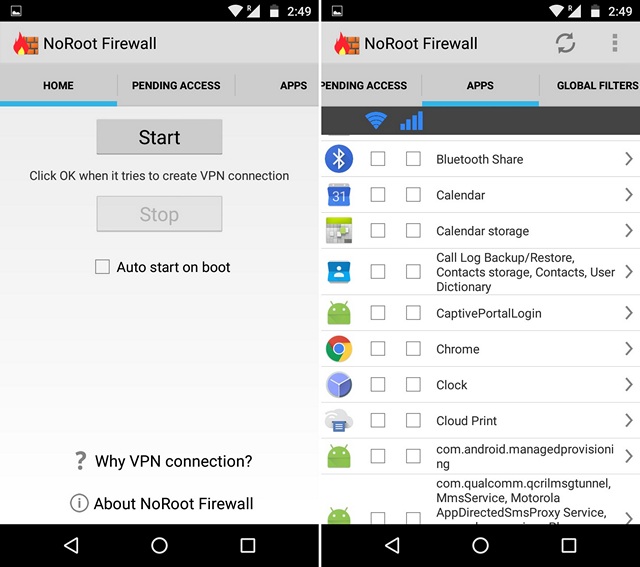 Come Bloccare l'Accesso ad Internet a Specifiche App su Android - NoRoot Firewall