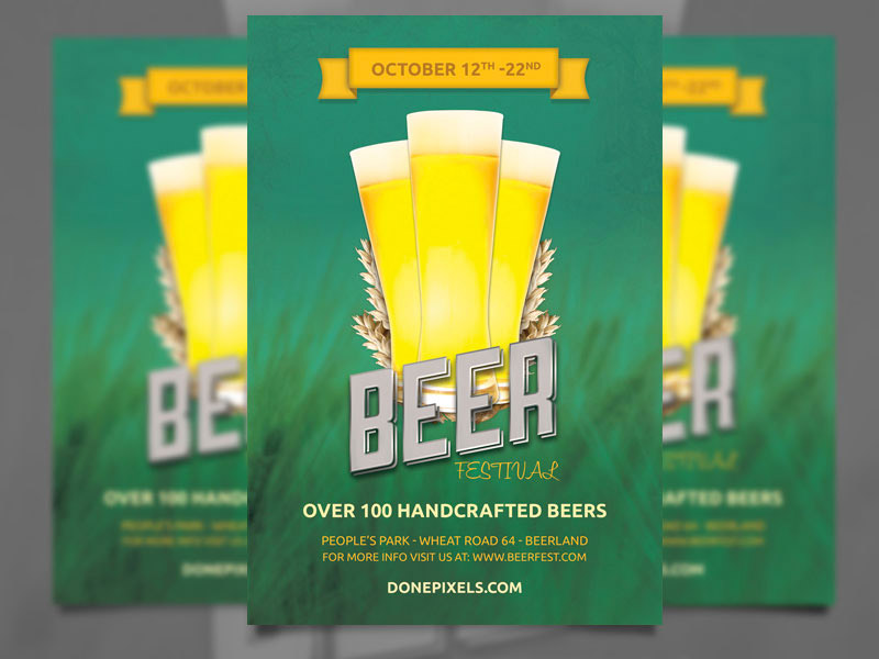 Template per Flyer in PSD da Scaricare Gratis - Beer Festival