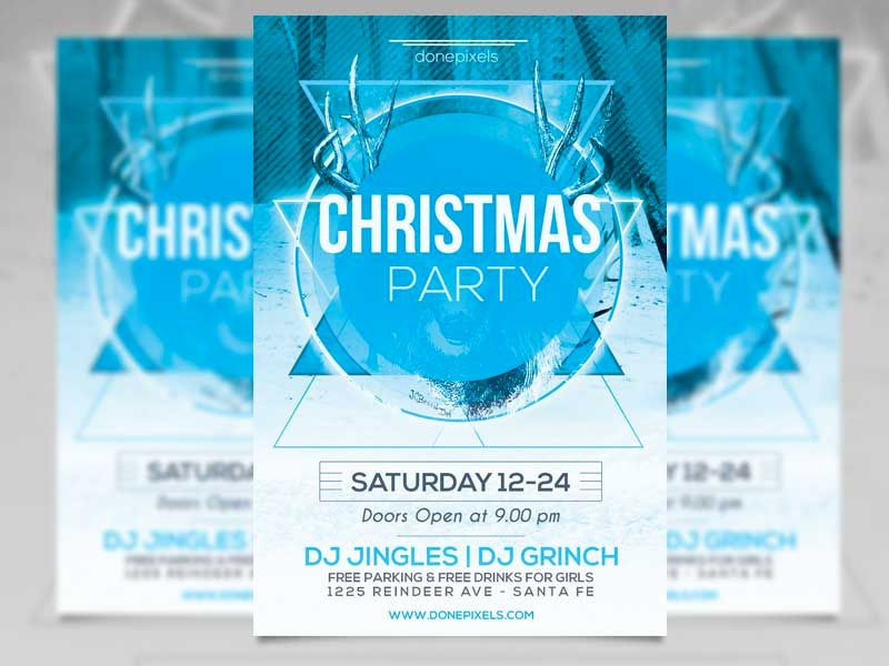 Template per Flyer in PSD da Scaricare Gratis - Christmas