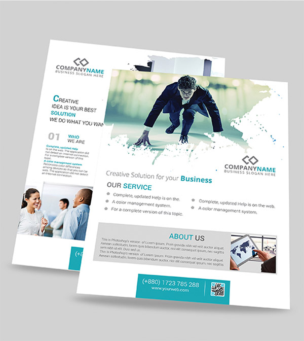 Template per Flyer in PSD da Scaricare Gratis - Modern Corporate