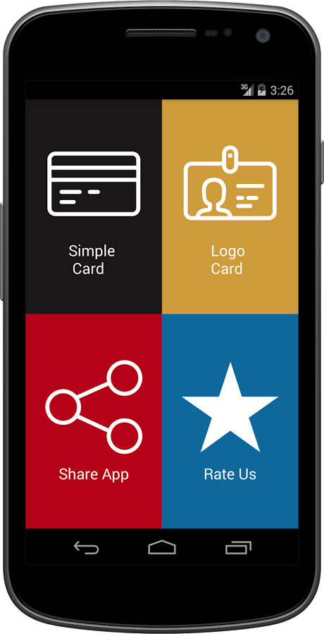 Schermata dell'app Business Card Maker by ZerOnes per Android