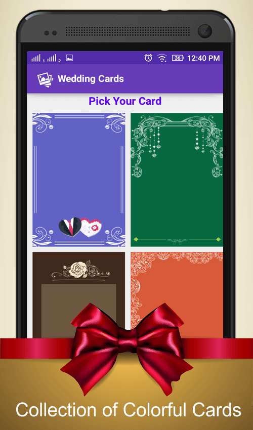 Schermata dell'app Card Maker Business & Wedding per Android