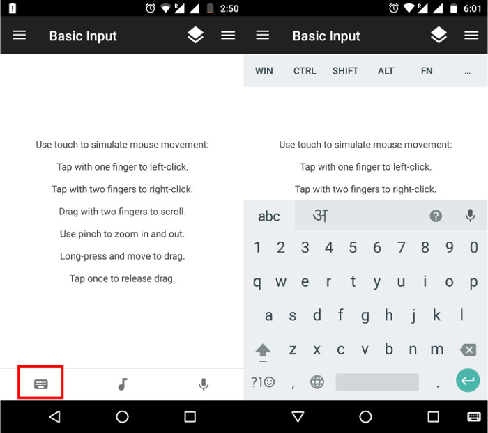 Come Controllare da Remoto il PC Windows da Android - Unified Remote Basic Imput