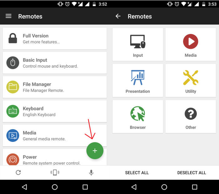 Come Controllare da Remoto il PC Windows da Android - Unified Remote Media Manager