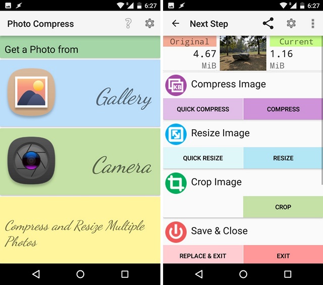 3 App per Ridurre le Dimensioni delle Foto su Android - Photo Compress 2.0