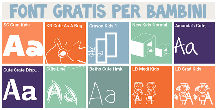 Font per bambini da scaricare gratis