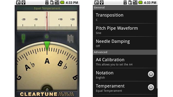 Le Migliori 10 App per Accordare la Chitarra per Android - Cleartune