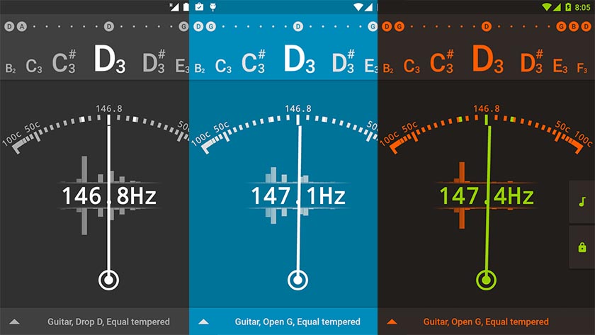 Le Migliori 10 App per Accordare la Chitarra per Android - gStrings Tuner