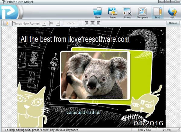 4 Software Gratis per Creare Biglietti di Auguri su Windows 10 - Kigo Photo Card Maker