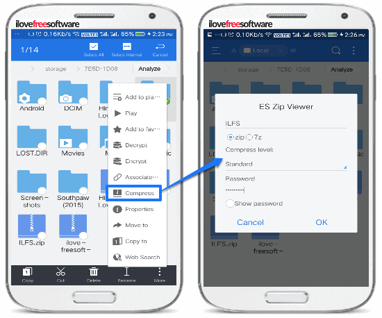 5 App per Comprimere File su Android - ES File