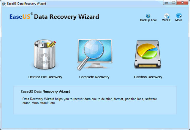 Programma per Recuperare File Cancellati o Formattati - Opzioni EaseUS Data Recovery