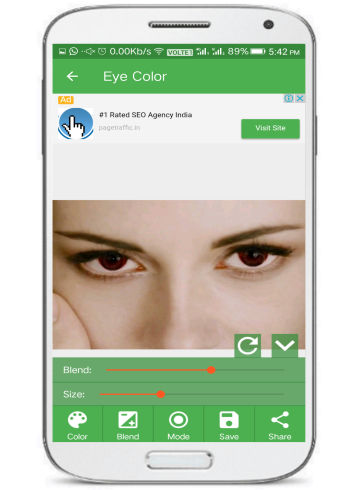 5 App per Eliminare gli Occhi Rossi dalle Foto con Android - Nice Eyes Color Changer