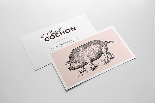 Biglietti da Visita per Ristoranti - Le Saint Cochon