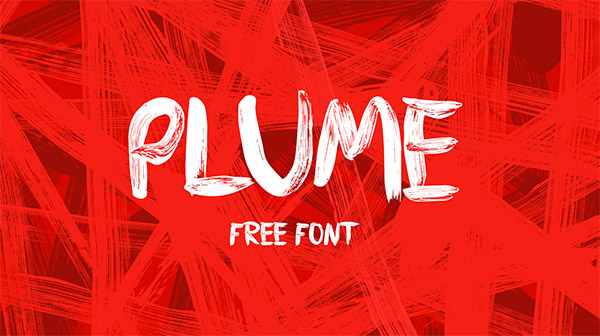 Font ad Effetto Pennello da Scaricare Gratis - Plume