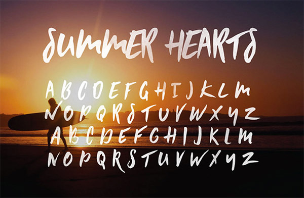 Font ad Effetto Pennello da Scaricare Gratis - Summer Heats