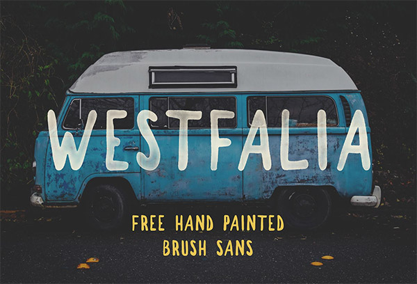 Font ad Effetto Pennello da Scaricare Gratis - Westfalia