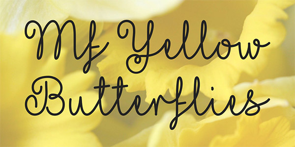 20 Bellissimi Font Femminili Gratis – Yellow Butterflies