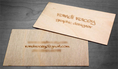 25 Modelli di Biglietti da Visita in Legno Molto Creativi - wooden card