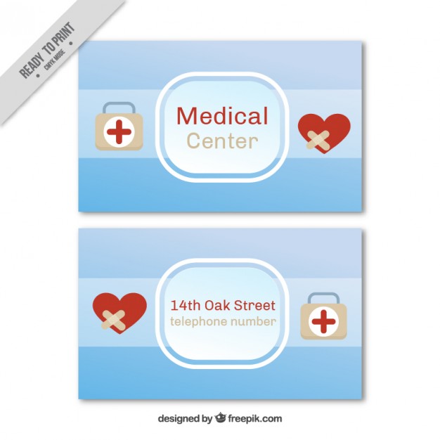Modelli di Biglietti da Visita per Infermieri - Medical center card
