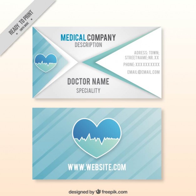 Modelli di Biglietti da Visita per Infermieri - Medical company card