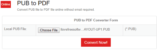 Convert PUB to PDF Online