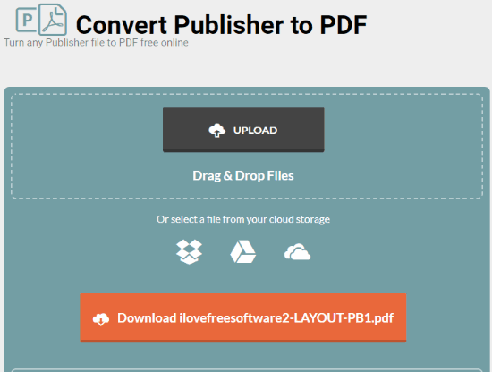 Convert Publisher to PDF