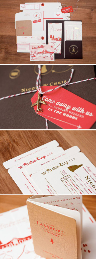 Travel-Inspired wedding invitation