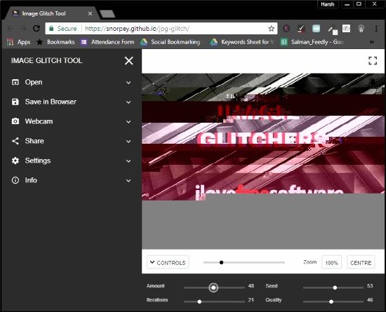 Image Glitch Tool