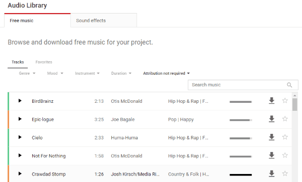 YouTube Audio Library