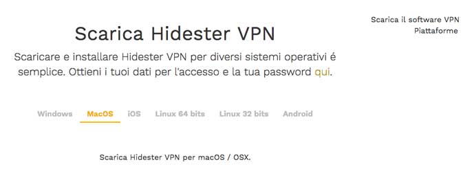 Scaricare ed Installare VPN Hidester