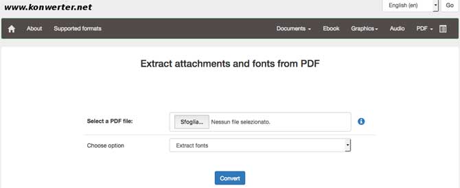 KonWerter Estrarre font da pdf