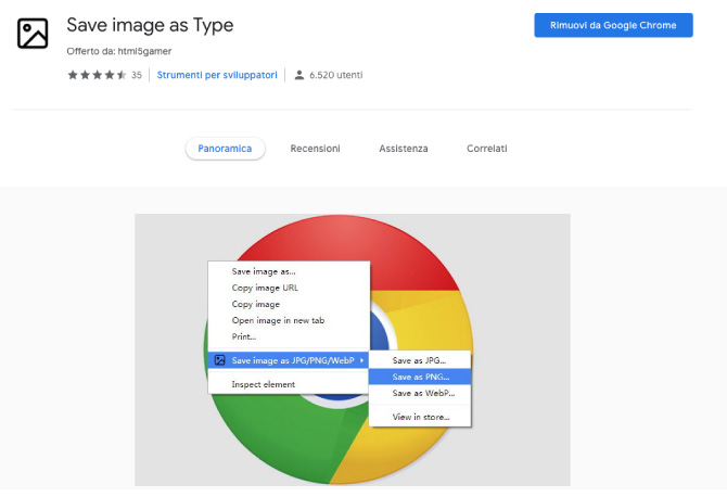 Come Salvare le Immagini WebP in JPG o PNG su Chrome con Estensioni 