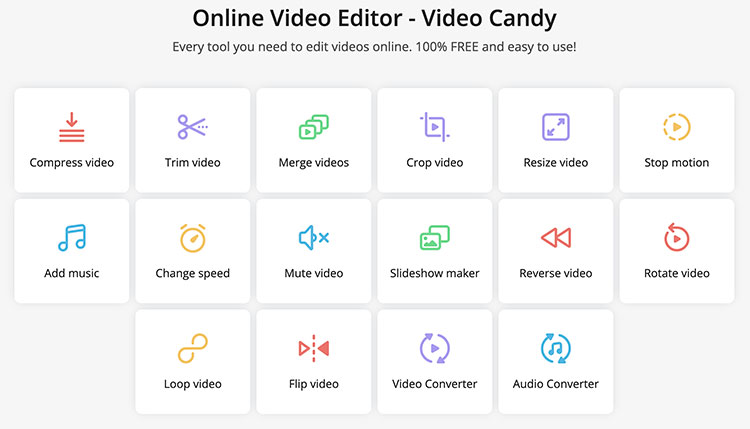 Interfaccia del sito VideoCandy